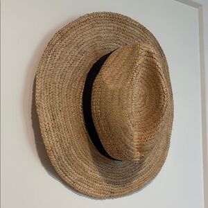 J Crew Raffia Sun Hat - M/L
